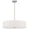 Access Lighting Mid Town, LED Pendant or SemiFlush, Brushed Steel Finish, Fabric 64066LEDDLP-BS/WH - alternate 8